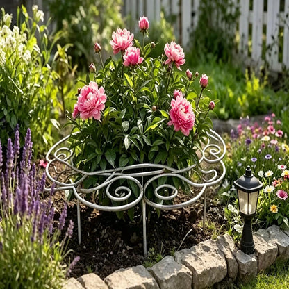 Metal Cloud-Shaped Plant Support Pole, Decorative Spiral Garden Bracket, Suitable for Climbing Plants, Peonies, Dahlias, and Other Flowers; Ideal for Decorating courtyards, lawns, and patios (Small)