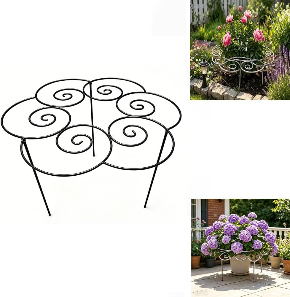 Metal Cloud-Shaped Plant Support Pole, Decorative Spiral Garden Bracket, Suitable for Climbing Plants, Peonies, Dahlias, and Other Flowers; Ideal for Decorating courtyards, lawns, and patios (Small)