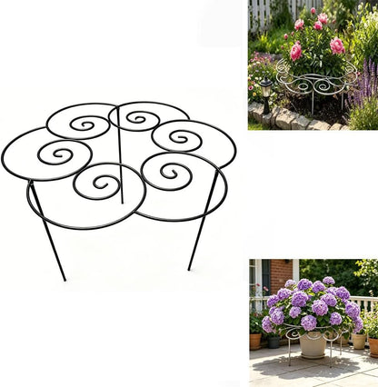 Metal Cloud-Shaped Plant Support Pole, Decorative Spiral Garden Bracket, Suitable for Climbing Plants, Peonies, Dahlias, and Other Flowers; Ideal for Decorating courtyards, lawns, and patios (Small)