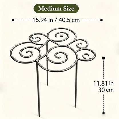 Metal Cloud-Shaped Plant Support Pole, Decorative Spiral Garden Bracket, Suitable for Climbing Plants, Peonies, Dahlias, and Other Flowers; Ideal for Decorating courtyards, lawns, and patios (Small)