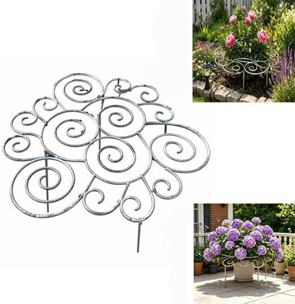 Metal Cloud-Shaped Plant Support Pole, Decorative Spiral Garden Bracket, Suitable for Climbing Plants, Peonies, Dahlias, and Other Flowers; Ideal for Decorating courtyards, lawns, and patios (Small)