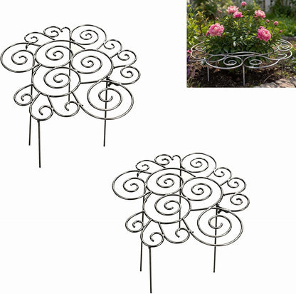 Metal Cloud-Shaped Plant Support Pole, Decorative Spiral Garden Bracket, Suitable for Climbing Plants, Peonies, Dahlias, and Other Flowers; Ideal for Decorating courtyards, lawns, and patios (Small)