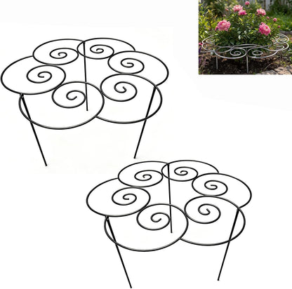 Metal Cloud-Shaped Plant Support Pole, Decorative Spiral Garden Bracket, Suitable for Climbing Plants, Peonies, Dahlias, and Other Flowers; Ideal for Decorating courtyards, lawns, and patios (Small)