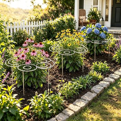 Metal Cloud-Shaped Plant Support Pole, Decorative Spiral Garden Bracket, Suitable for Climbing Plants, Peonies, Dahlias, and Other Flowers; Ideal for Decorating courtyards, lawns, and patios (Small)