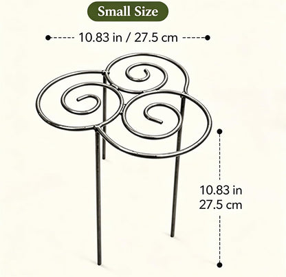 Metal Cloud-Shaped Plant Support Pole, Decorative Spiral Garden Bracket, Suitable for Climbing Plants, Peonies, Dahlias, and Other Flowers; Ideal for Decorating courtyards, lawns, and patios (Small)