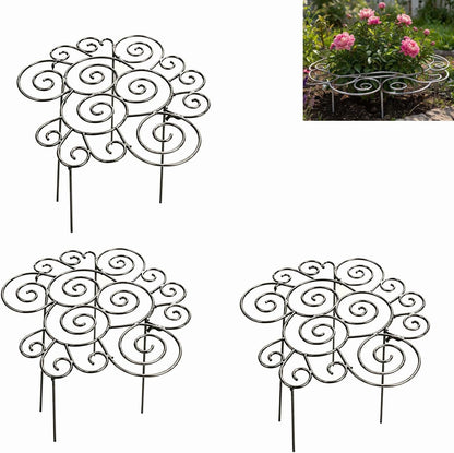 Metal Cloud-Shaped Plant Support Pole, Decorative Spiral Garden Bracket, Suitable for Climbing Plants, Peonies, Dahlias, and Other Flowers; Ideal for Decorating courtyards, lawns, and patios (Small)