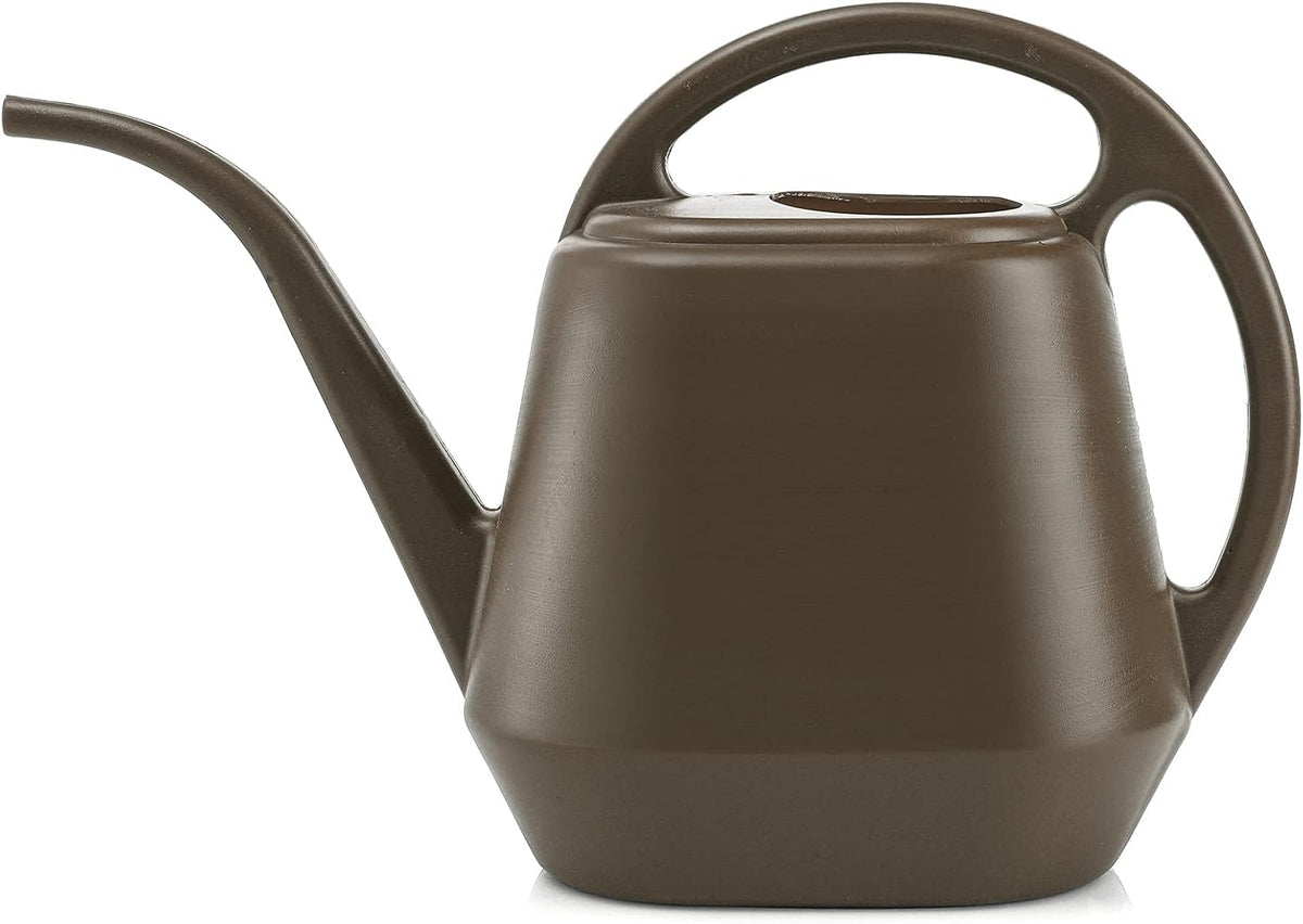 Plastic Watering Can, 1-Gallon, Deep Gray