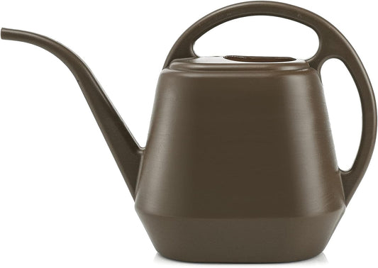 Plastic Watering Can, 1-Gallon, Deep Gray