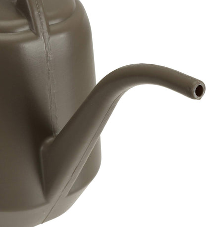 Plastic Watering Can, 1-Gallon, Deep Gray