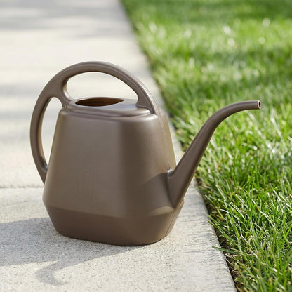 Plastic Watering Can, 1-Gallon, Deep Gray