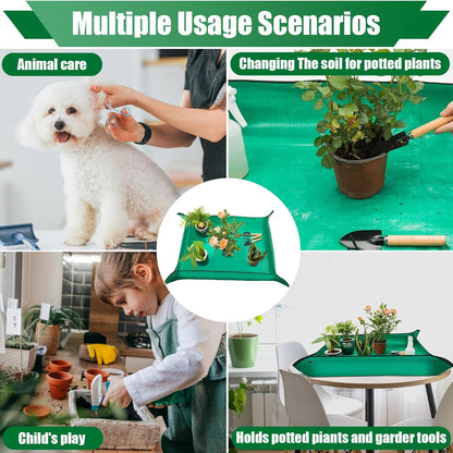 2PCS Repotting Mat, Excellence Indoor Waterproof Plant Transplanting Mat, Professional Gardening Mat Supplies (gardening tools are not included)