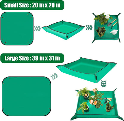 2PCS Repotting Mat, Excellence Indoor Waterproof Plant Transplanting Mat, Professional Gardening Mat Supplies (gardening tools are not included)