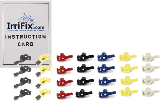 Rain Bird Nozzle Set for Maxi Paw 2045A and Maxi Bird 2045-PJ Impact Rotor Sprinkler Heads with Instruction Card Irrigation Solutions - 4 Sets of 7 Nozzle Variations