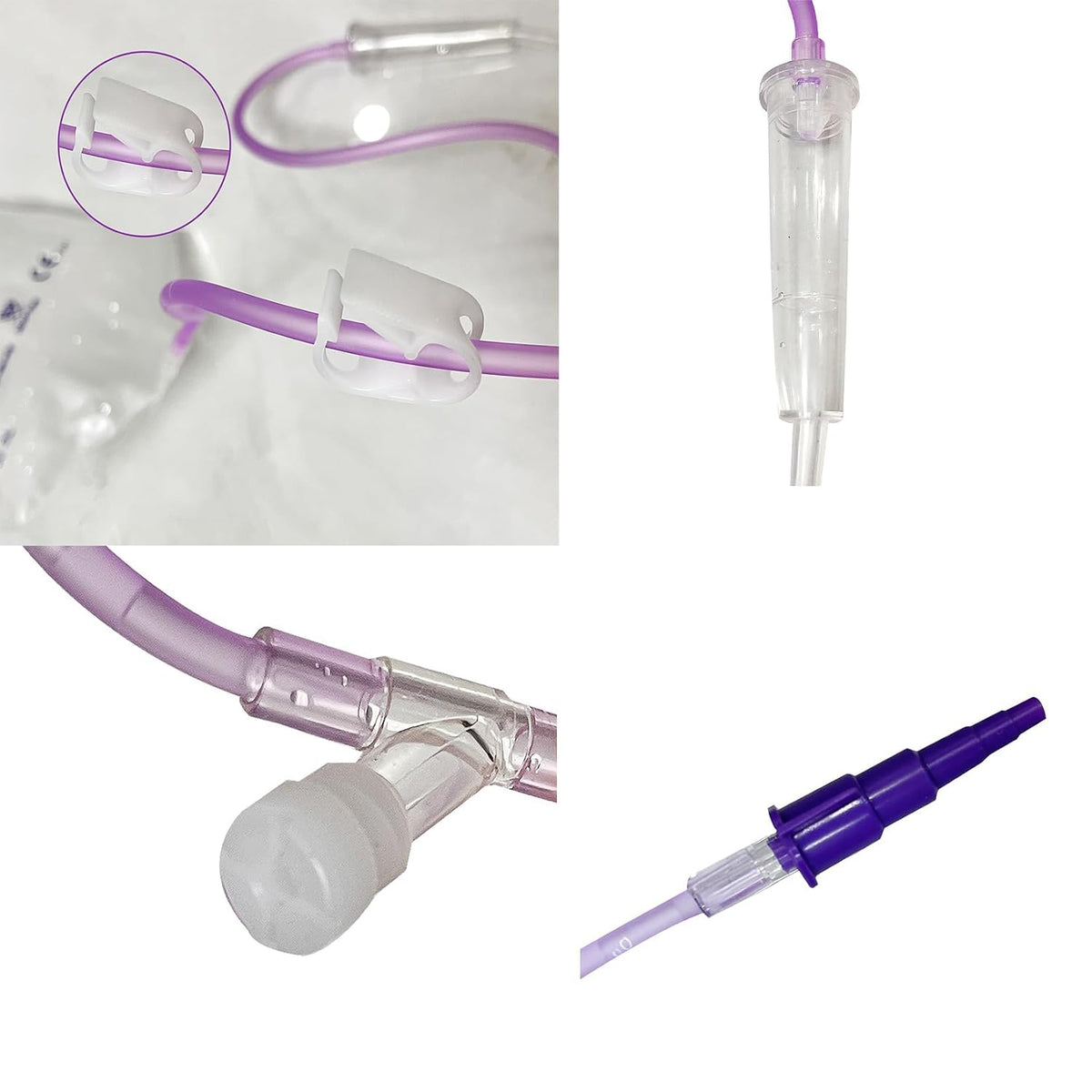 2 Pcs, 1200ml Plant Drip Irrigation Kit, Adjustable Gravity Bags with Large Bore & Tube, Plastic, Water Pressure-Driven