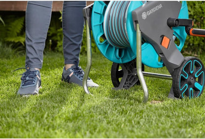 18511 CleverRoll M Frost-Proof Hose Cart, for Convenient Hose Storage and Watering, Made in Germany