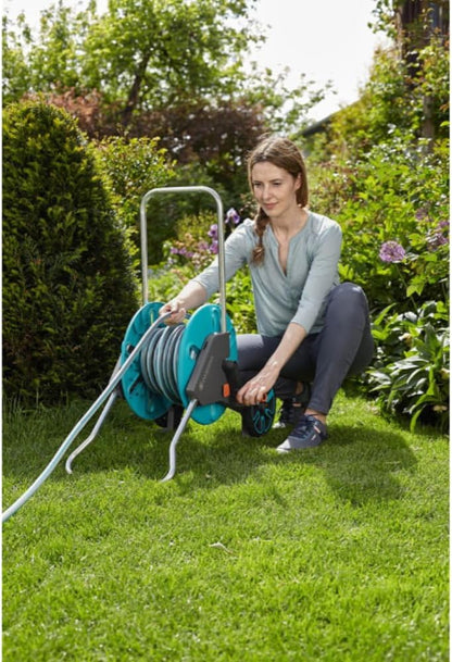 18511 CleverRoll M Frost-Proof Hose Cart, for Convenient Hose Storage and Watering, Made in Germany