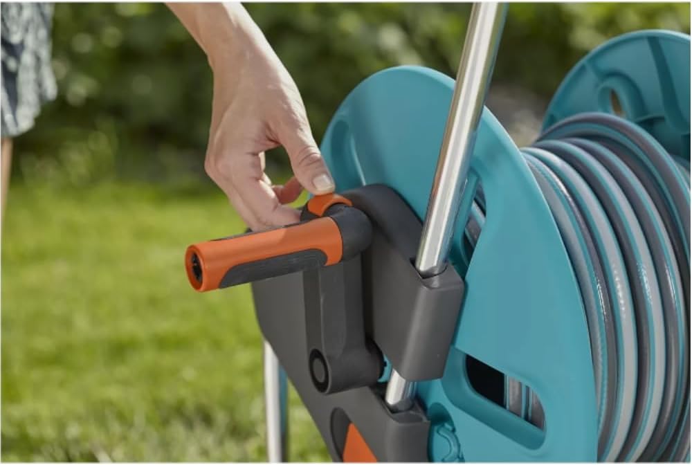 18511 CleverRoll M Frost-Proof Hose Cart, for Convenient Hose Storage and Watering, Made in Germany