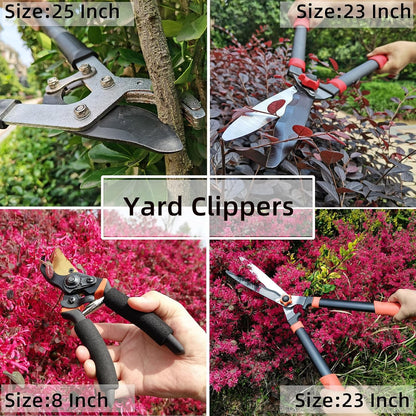 Loppers, Hedge Shears & Pruners Combo Set, 3-Piece Hedge Clippers