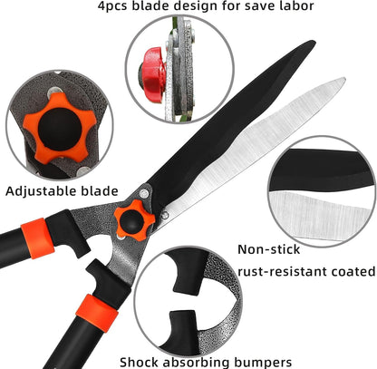 Loppers, Hedge Shears & Pruners Combo Set, 3-Piece Hedge Clippers