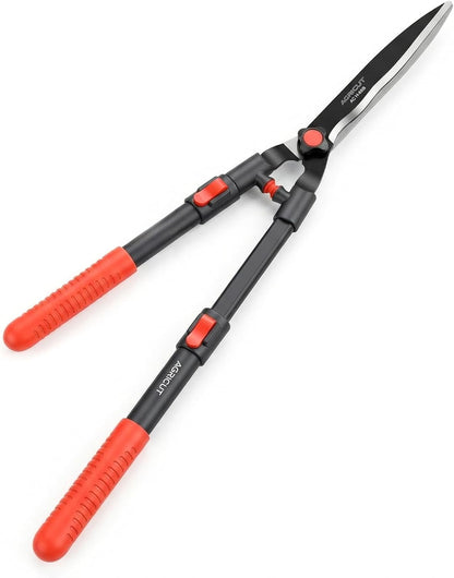 Telescopic Hedge Shears – Heavy Duty Garden Shears with Patented Wavy Blade, High Carbon Steel, Extendable Aluminium Handles 700-930mm – For Precision Trimming of Tall Hedges