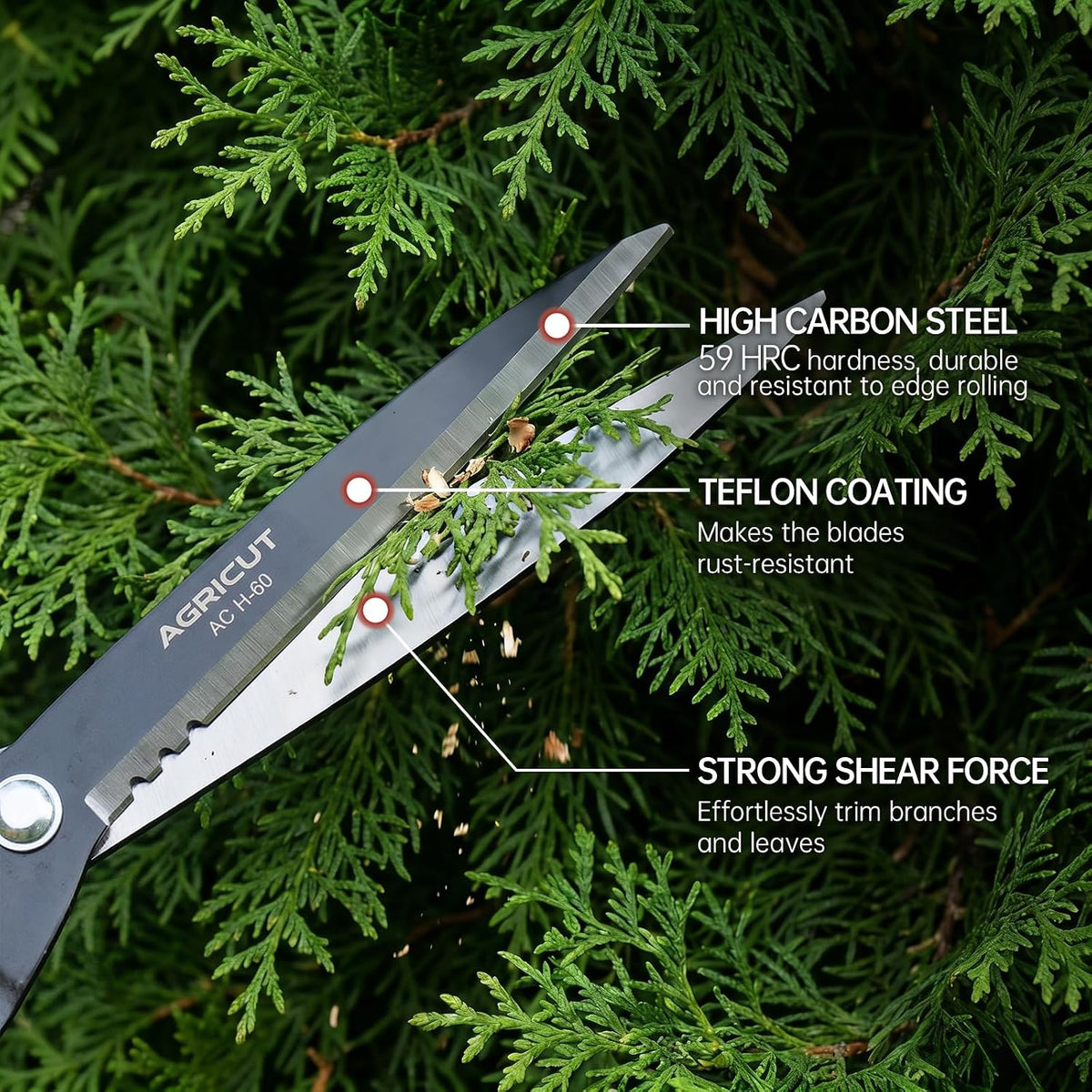 Telescopic Hedge Shears – Heavy Duty Garden Shears with Patented Wavy Blade, High Carbon Steel, Extendable Aluminium Handles 700-930mm – For Precision Trimming of Tall Hedges
