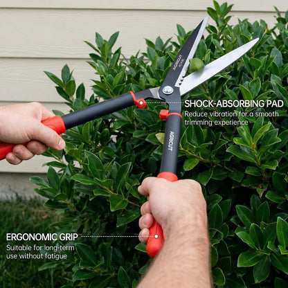 Telescopic Hedge Shears – Heavy Duty Garden Shears with Patented Wavy Blade, High Carbon Steel, Extendable Aluminium Handles 700-930mm – For Precision Trimming of Tall Hedges