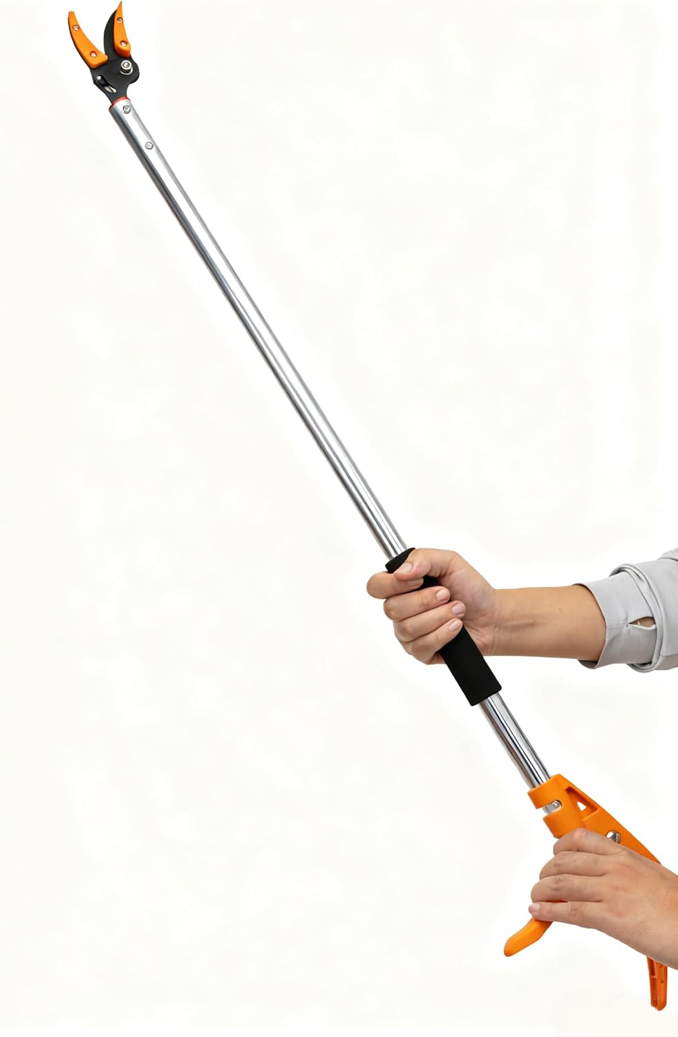 3.5 ft (1.0m) Cut & Tree Trimmer for Precision Gardening Pruning & Fruit picking, 40 in Long Reach Pruning Shears - Lightweight Aluminum Rust-Resistant Picker, Branch Bypass Loppers(1/4" Max Cut)