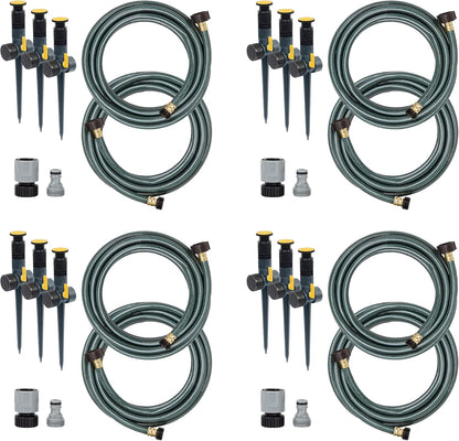 Multi-Adjustable Watering Set, 1800 Sq Ft: 3 Sprinklers, 2 Hoses