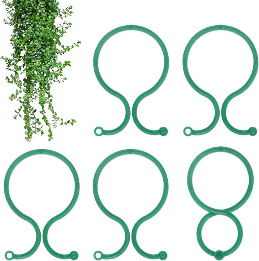 50-Pack Plant Support Clips, 2.4" x 1.6" x 0.08"(l x W x H) Plant Twist Clip Ties, Plastic Plant Clips, Tomato Vine Flower Cucumber Plastic Plant Clip for Plant Locks