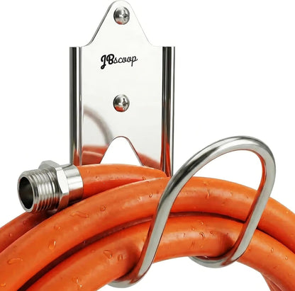 Garden Hose Holder, Garden Hose Hanger Wall Mount for Water Hose, Extension Cords, Air Compressor Hose, Heavy Duty & Rust Proof Set of 1