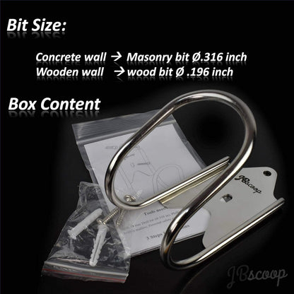 Garden Hose Holder, Garden Hose Hanger Wall Mount for Water Hose, Extension Cords, Air Compressor Hose, Heavy Duty & Rust Proof Set of 1
