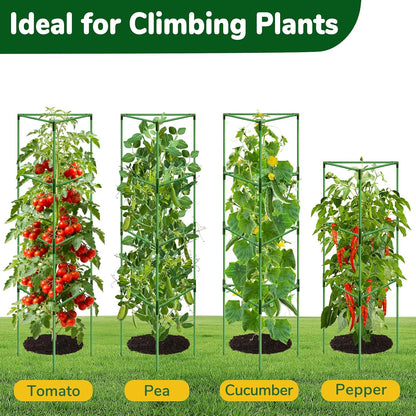 65 Inch 4 Pack Heavy Duty Tall Tomato Cages for Garden