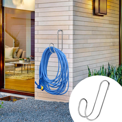 2 Pcs Flexible Garden Hose Storage Hook-Stainless Steel Water Hose Hanger Support Up to 44lbs-Hanging Stainless Hose Holder for Indoor Outdoor Home Garden Water Hose Storage