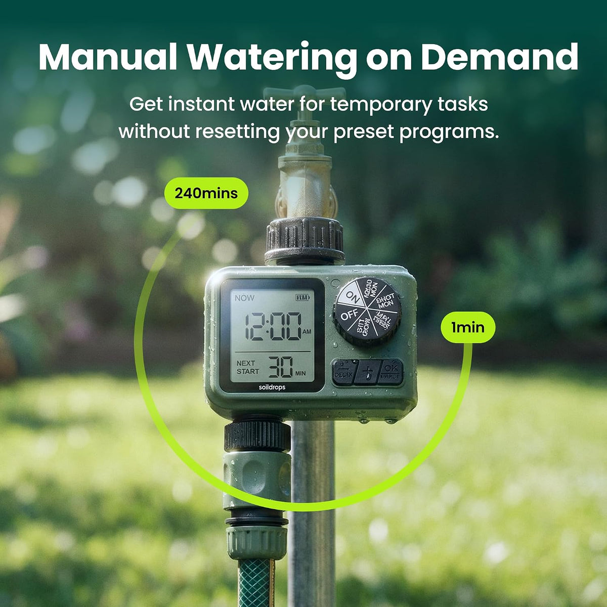 Garden Hose Sprinkler Timer 1 or 2 Outlet Programmable Controller