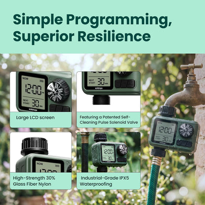 Garden Hose Sprinkler Timer 1 or 2 Outlet Programmable Controller