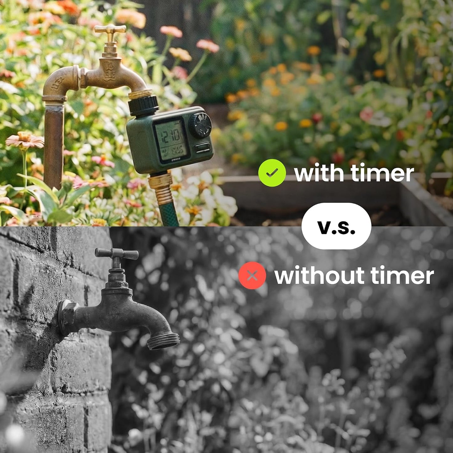 Garden Hose Sprinkler Timer 1 or 2 Outlet Programmable Controller