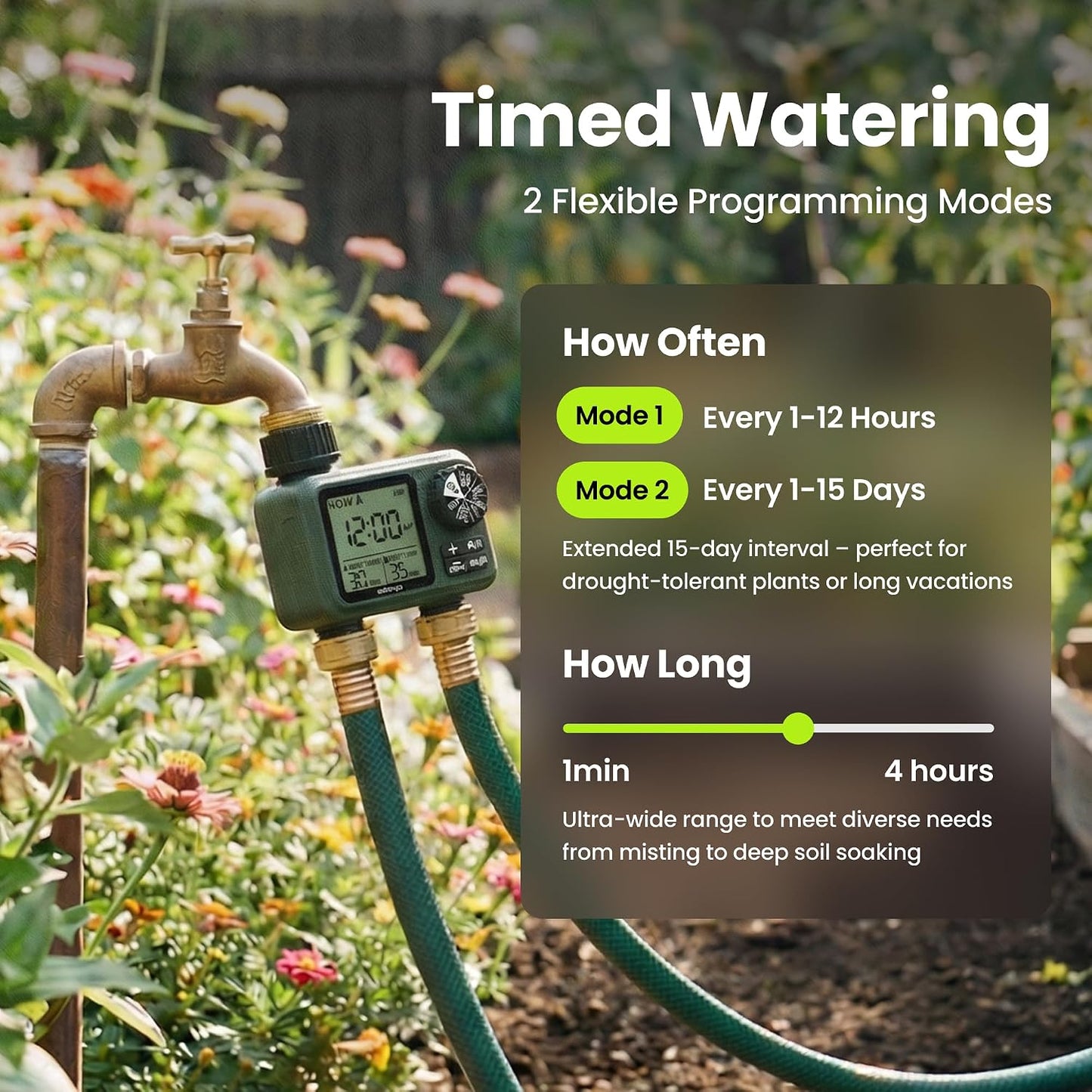 Garden Hose Sprinkler Timer 1 or 2 Outlet Programmable Controller