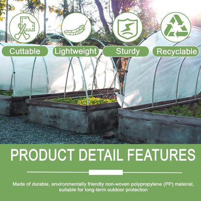 10'x33' Plant Frost Protection Cover, Reusable Non-Woven Garden Fabric