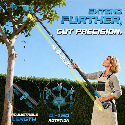 Cordless Pole Pruner, 1.6" Cutting Diameter Electric Pruning Shears