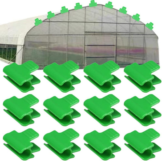 20Pcs Greenhouse Clamps, 16 mm Shading Net Rod Clip, Film Row Cover Netting Tunnel Hoop Clip, Plant Support Frame for Season Plant Extension Support