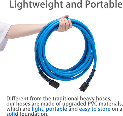 Pressure Washer Hose Reel with Hose, 1/4" × 60ft, Retractable