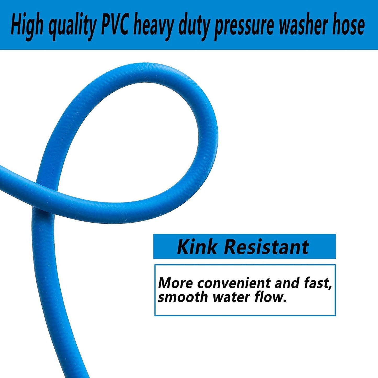 Pressure Washer Hose Reel with Hose, 1/4" × 60ft, Retractable