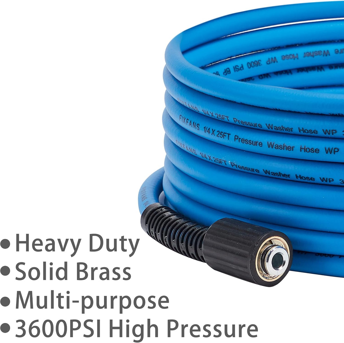 Pressure Washer Hose Reel with Hose, 1/4" × 60ft, Retractable