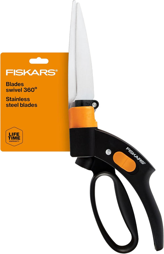 5" Shear Ease Grass Shears, Grass Clippers for Lawn & Garden