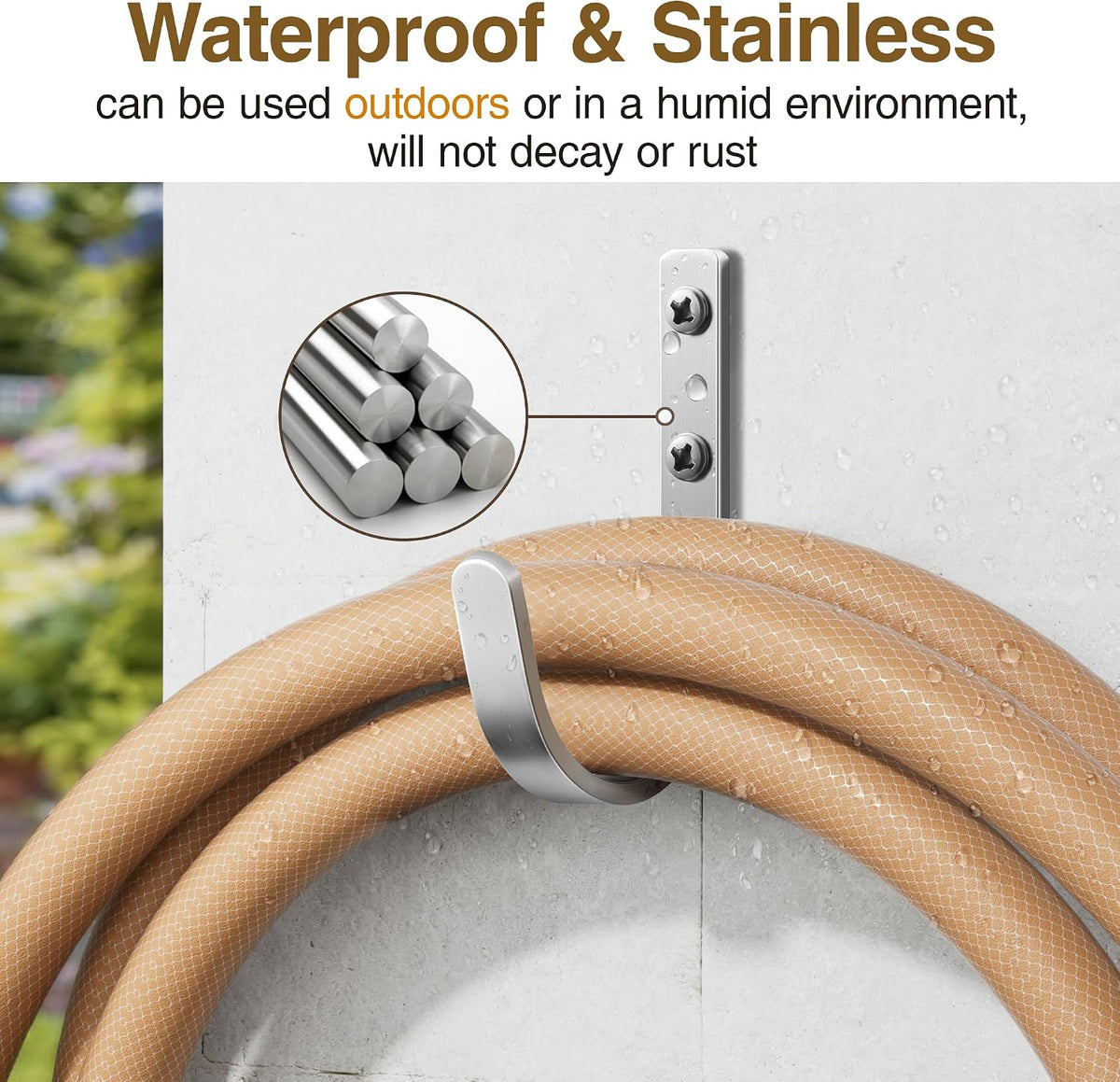 22LB Wall Hooks for Hanging Towel/Coat, Black 5 Pack