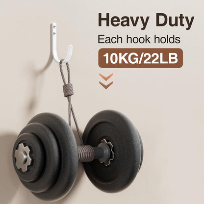 22LB Wall Hooks for Hanging Towel/Coat, Black 5 Pack