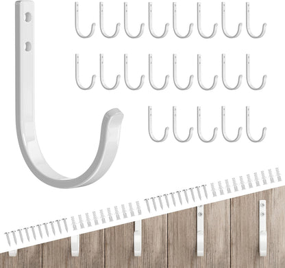 22LB Wall Hooks for Hanging Towel/Coat, Black 5 Pack
