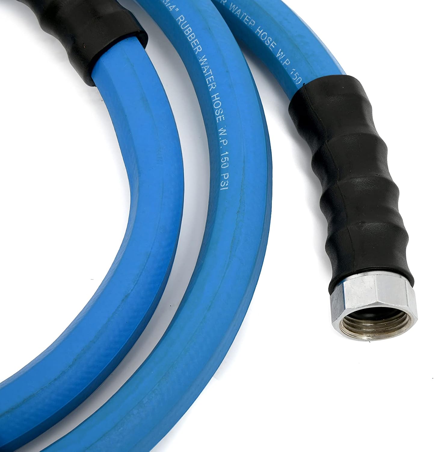 AG-LITE BSAL5806 5/8" x 06' Hot/Cold Water Rubber Garden Hose, 100% Rubber, Ultra-Light, Super Strong, 500 PSI, 50F to 190F Degrees, High Strength Polyester Braided