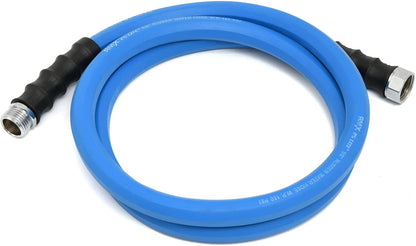 AG-LITE BSAL5806 5/8" x 06' Hot/Cold Water Rubber Garden Hose, 100% Rubber, Ultra-Light, Super Strong, 500 PSI, 50F to 190F Degrees, High Strength Polyester Braided