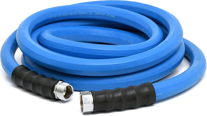 AG-LITE BSAL5806 5/8" x 06' Hot/Cold Water Rubber Garden Hose, 100% Rubber, Ultra-Light, Super Strong, 500 PSI, 50F to 190F Degrees, High Strength Polyester Braided